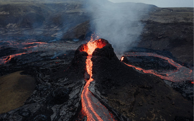 IJsland telt ongeveer 30 actieve vulkaansystemen